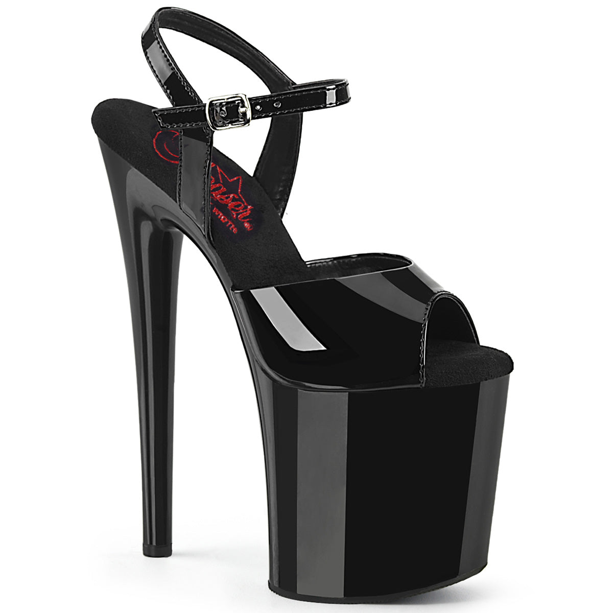 Pleaser  Sandalias NAUGHTY-809 BLK PAT / BLK