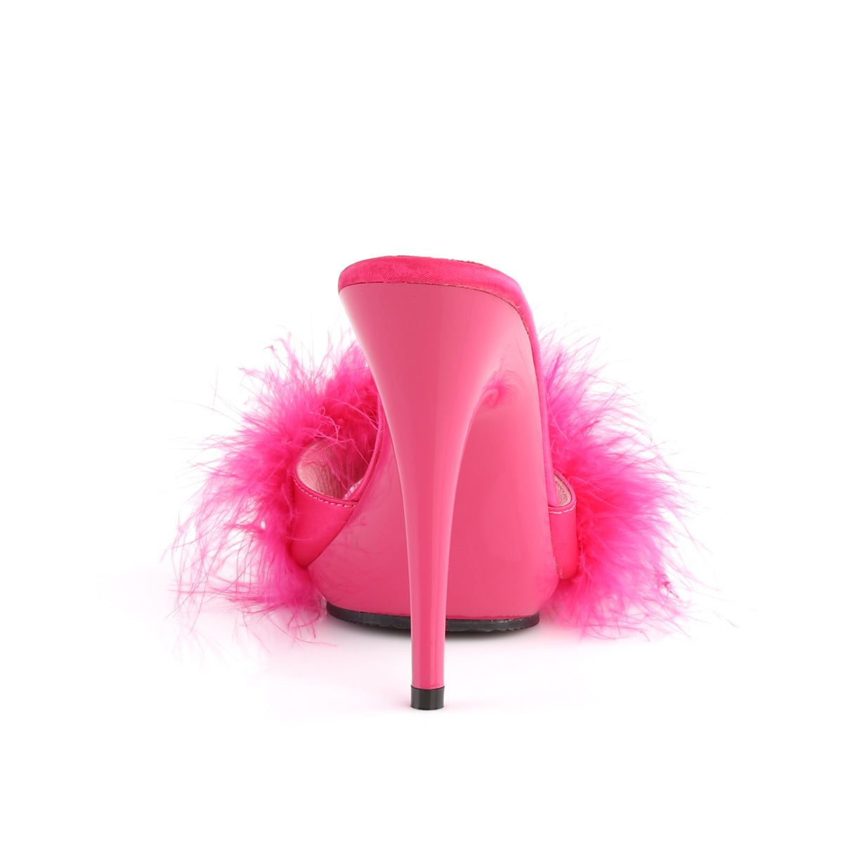 Fabulicious Sandalias para mujer POISE-501F H. PINK SATIN-MARABOU PIEL / H. Rosa