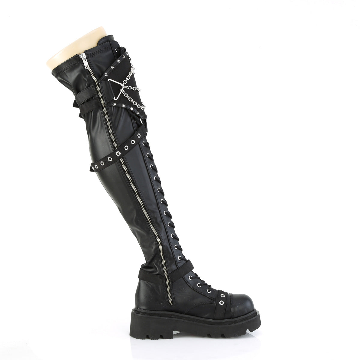 DemoniaCult  Botas RENEGADE-320 BLK STRING VEGAN PUERO