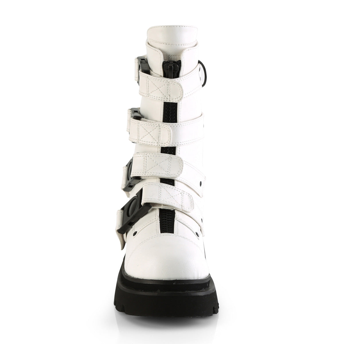 DemoniaCult  Botas RENEGADE-55 Wht Leather Vegan