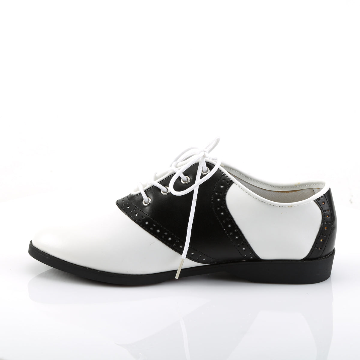 Funtasma Bombas para mujer Saddle-50 BLK-WHT PU