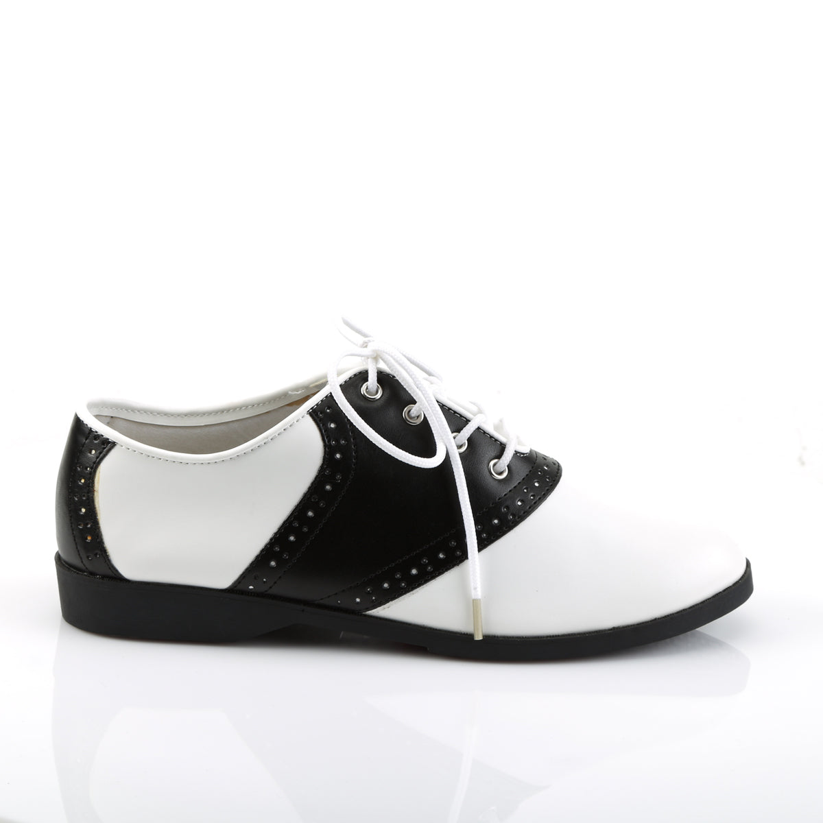 Funtasma Bombas para mujer Saddle-50 BLK-WHT PU