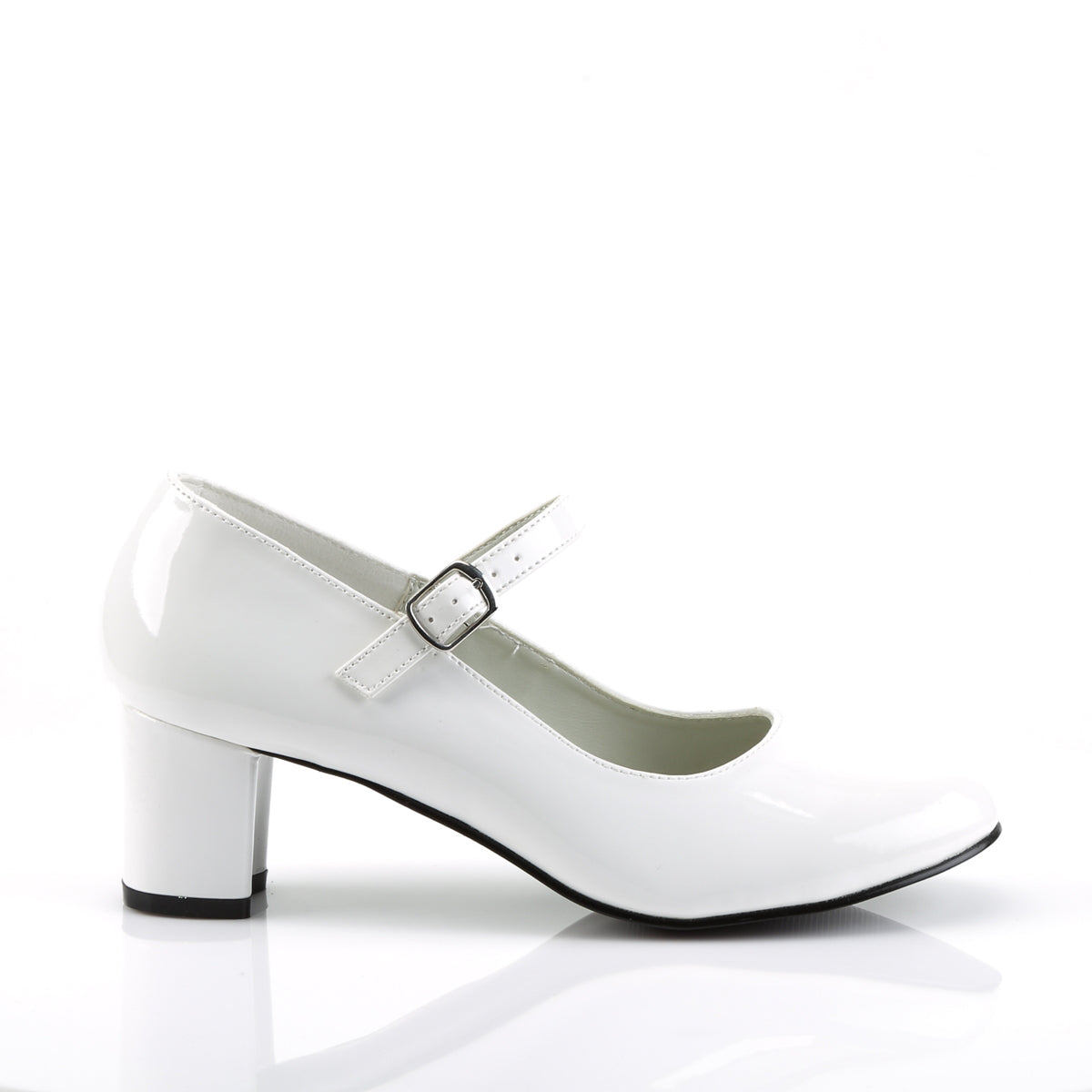 Funtasma Womens Pumps SCHOOLGIRL-50 Wht Pat