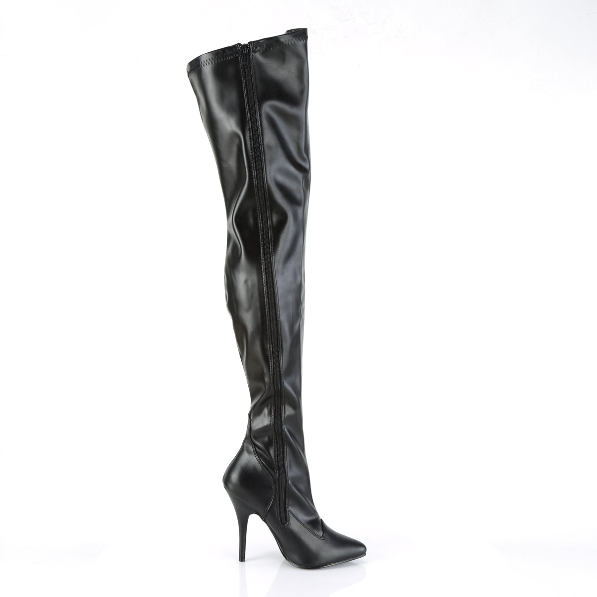 Pleaser Botas de mujer SEDUCE-3000 BLK STR Faux Cuero