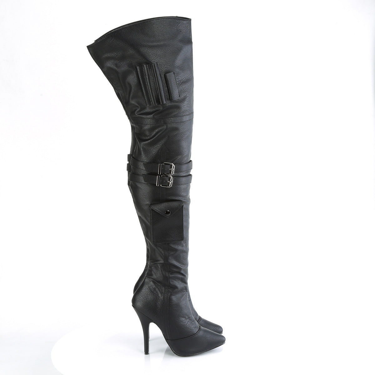 Pleaser  Boots SEDUCE-3019 Blk Faux Leather