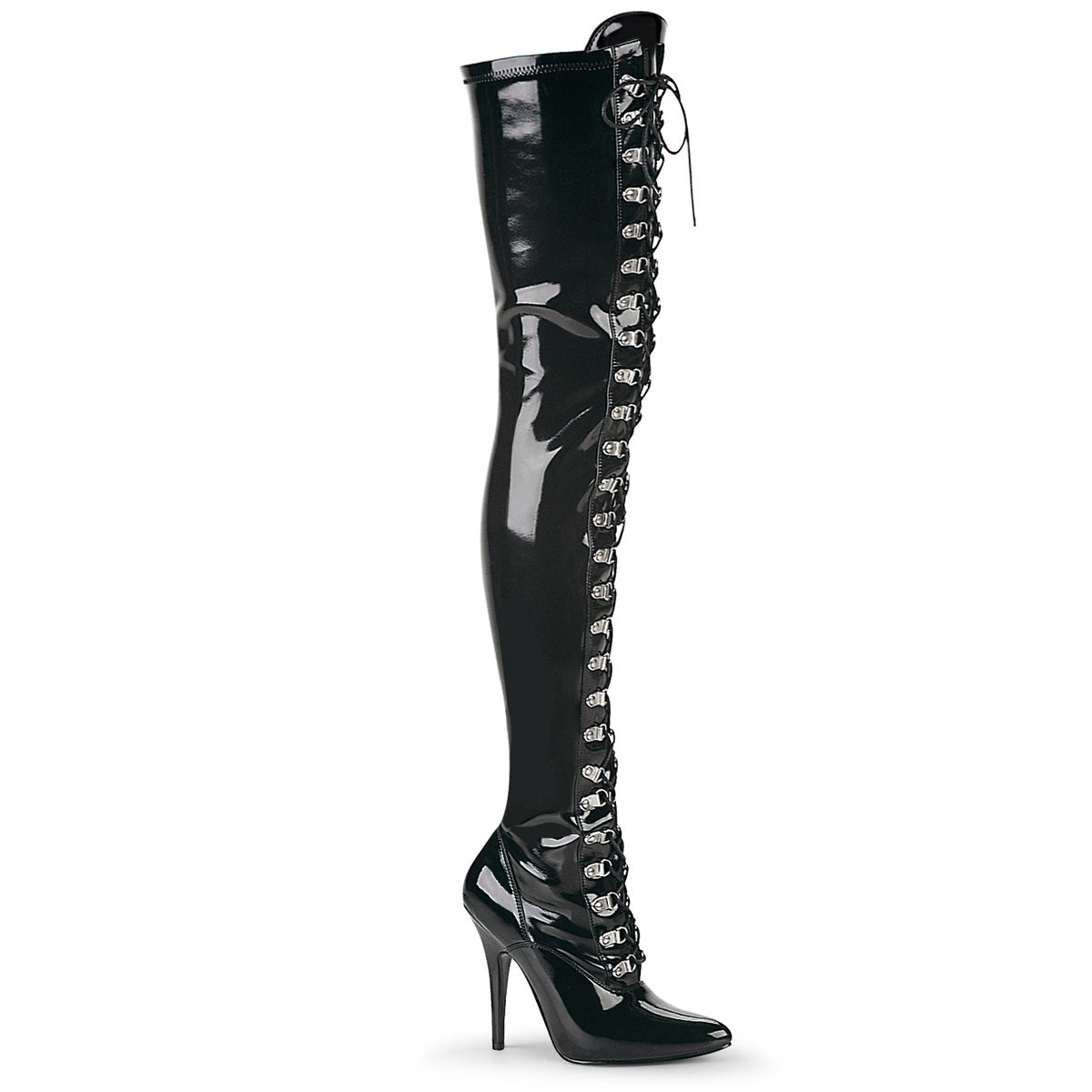 Pleaser Womens Boots SEDUCE-3024 Blk Str Pat