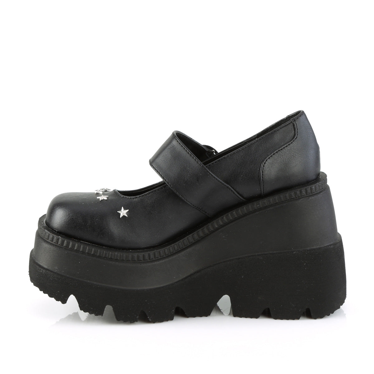 DemoniaCult  Zapatillas SHAKER-23 Blk Leather Vegan