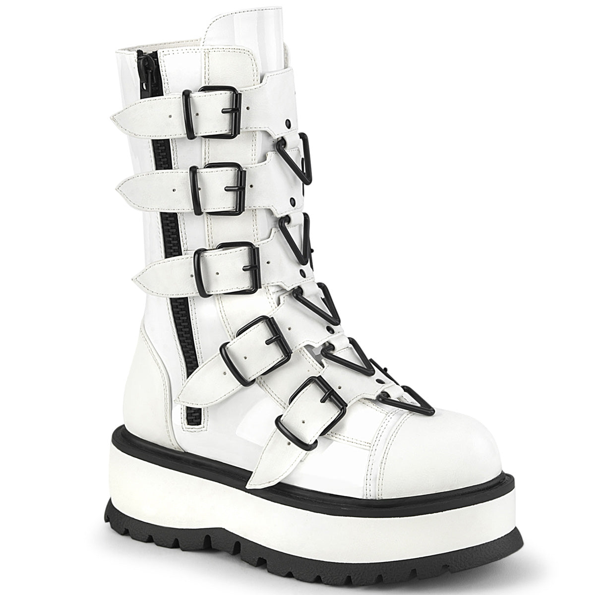 DemoniaCult  Boots SLACKER-160 Wht Pat