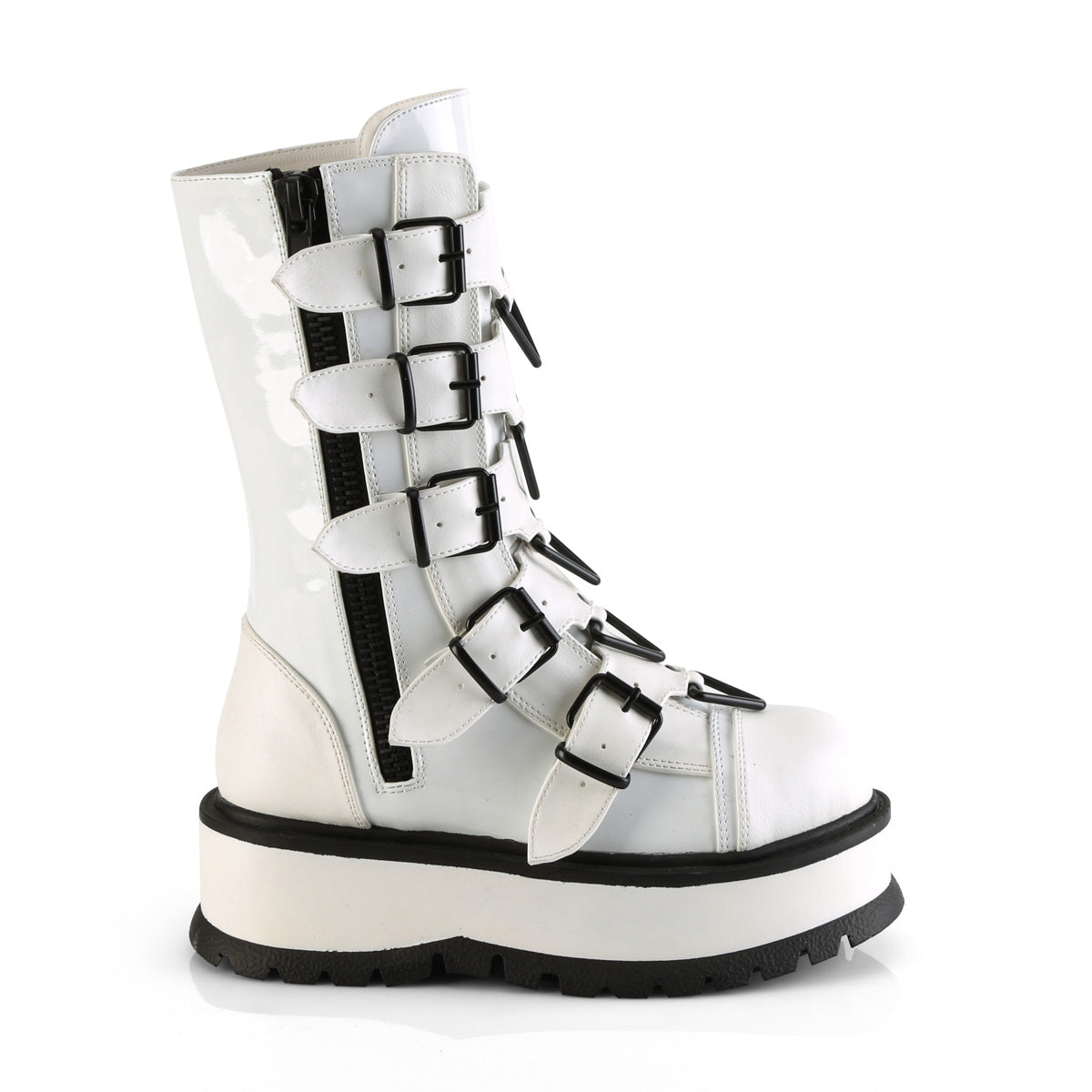 DemoniaCult  Boots SLACKER-160 Wht Pat