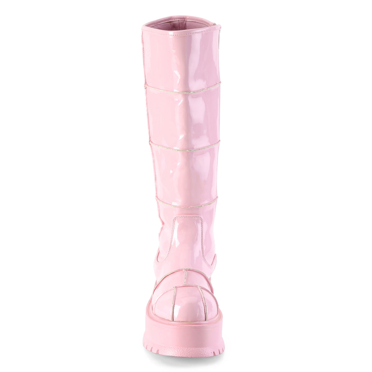 DemoniaCult Womens Boots SLACKER-230 B. Pink Hologram Pat