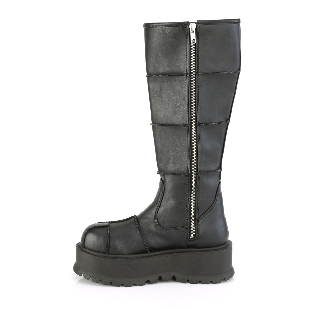 DemoniaCult Botas de mujer SLACKER-230 BLK de cuero vegano