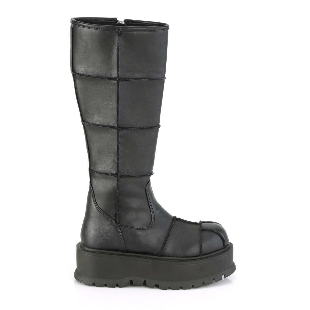 DemoniaCult Botas de mujer SLACKER-230 BLK de cuero vegano