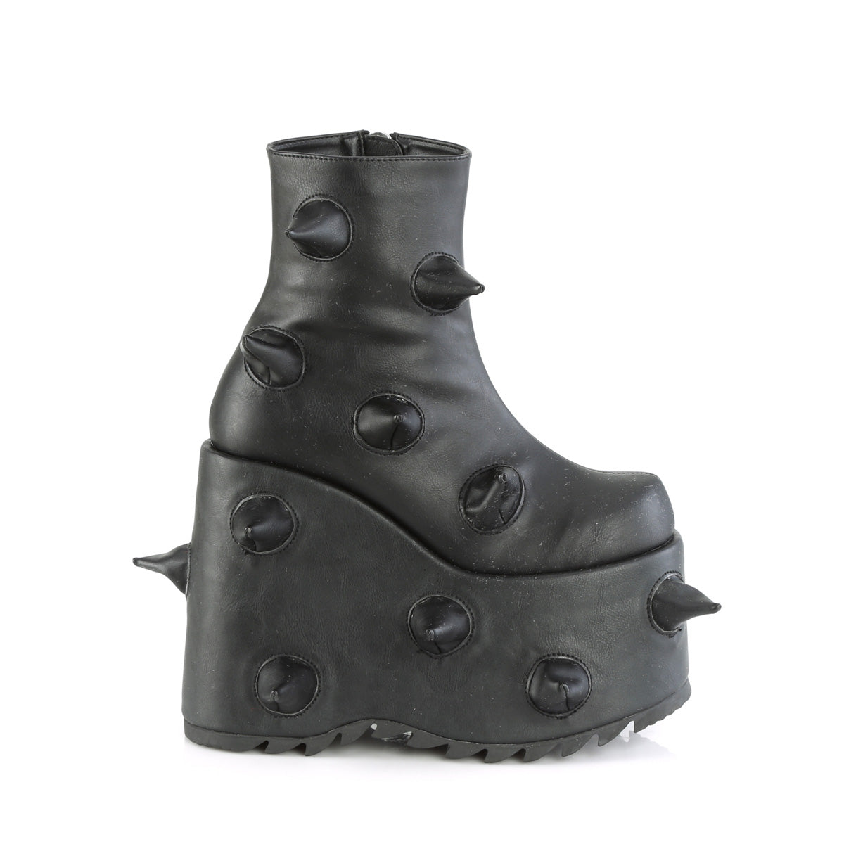 DemoniaCult  Ankle Boots SLAY-77 Blk Vegan Leather