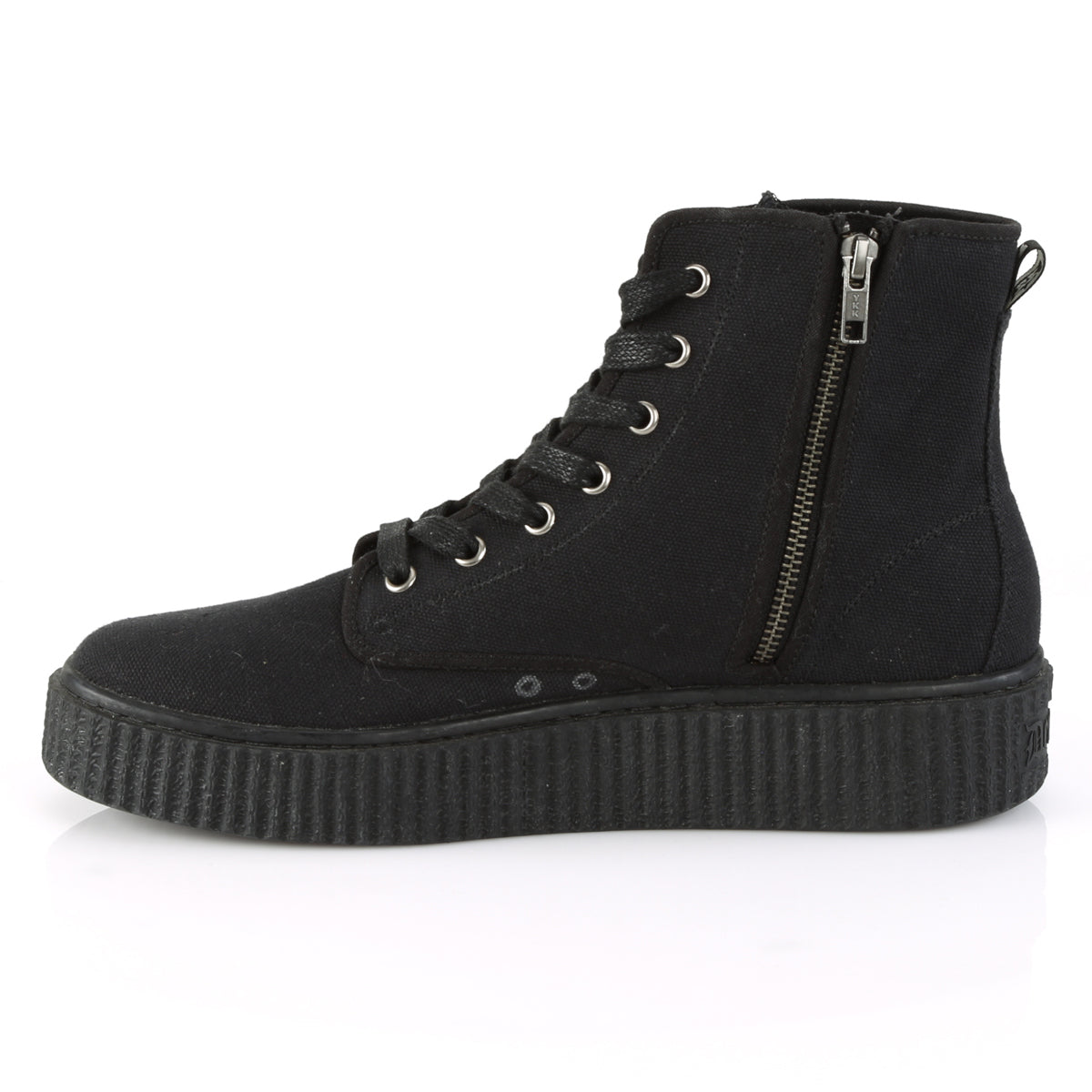 DemoniaCult Mens Ankle Boots SNEEKER-201 Blk Canvas