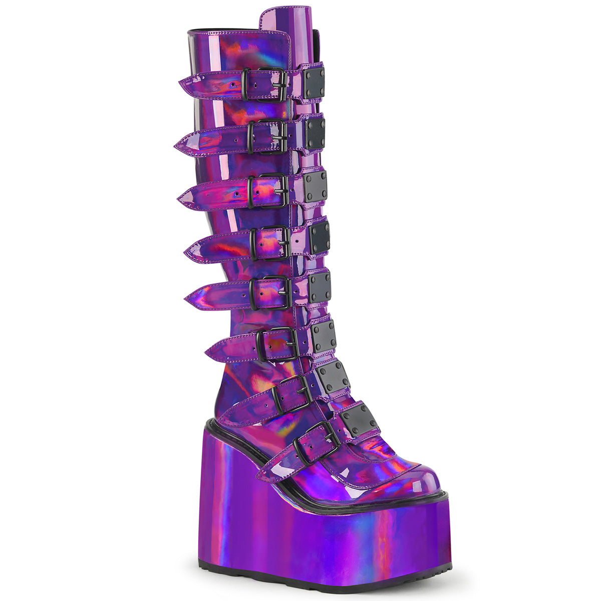 DemoniaCult  Botas SWING-815 Patográfico morado