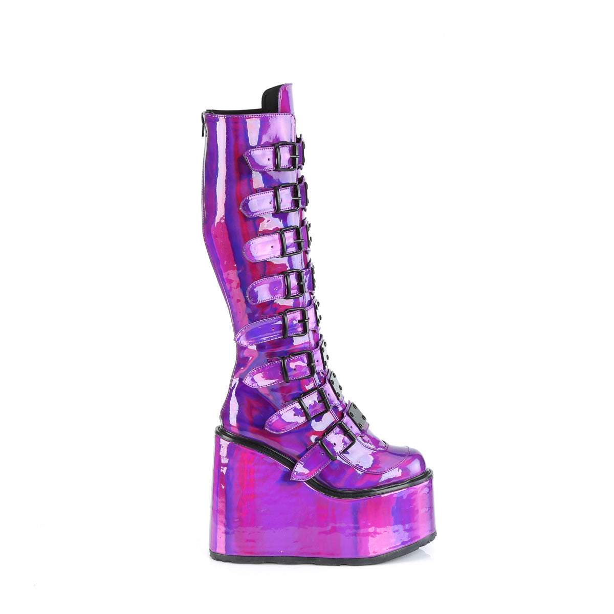 DemoniaCult  Botas SWING-815 Patográfico morado