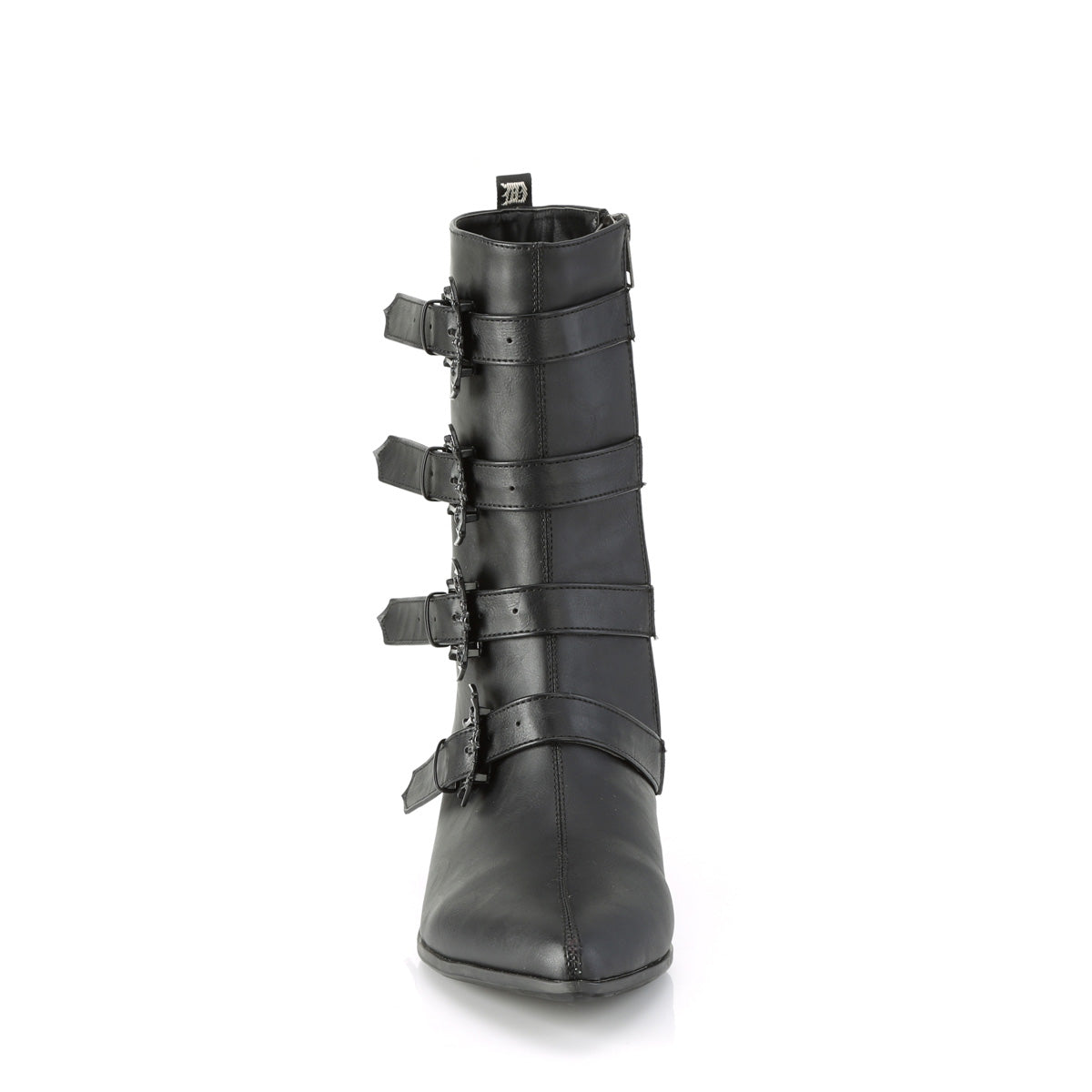 DemoniaCult Botas para hombre WARLOCK-110-B BLK de cuero vegano