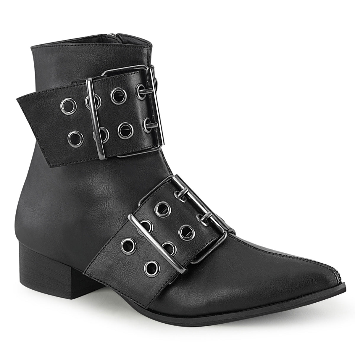 DemoniaCult Mens Boots WARLOCK-55 Blk Vegan Leather