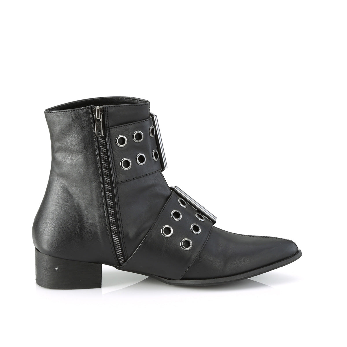 DemoniaCult Mens Boots WARLOCK-55 Blk Vegan Leather