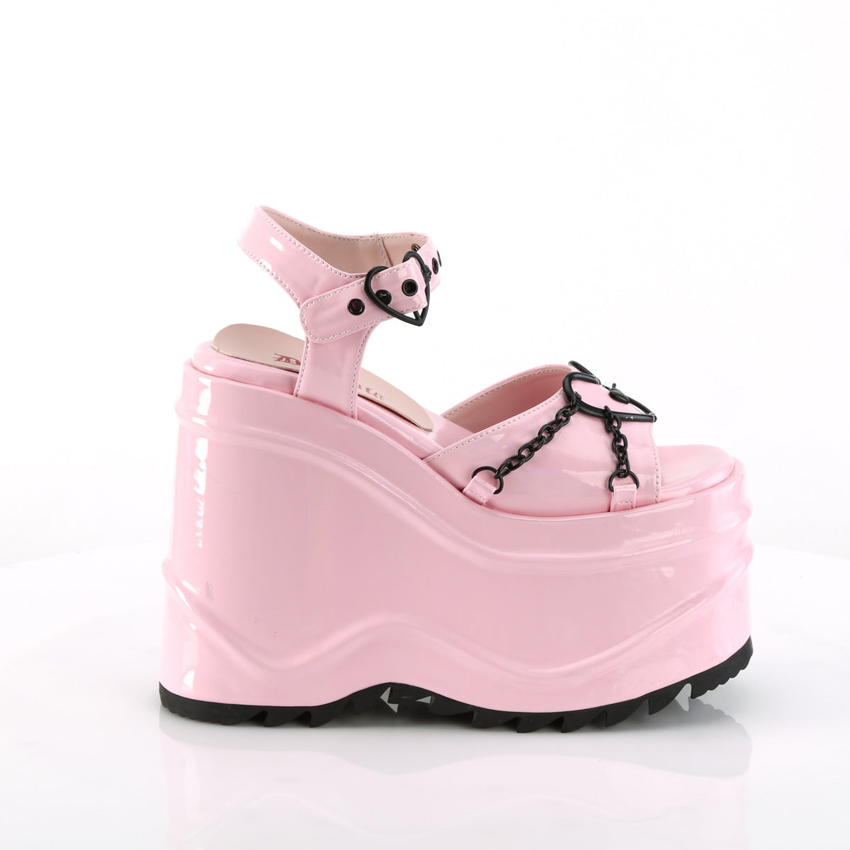 DemoniaCult Sandalias para mujeres WAVE-09 b.pink holograma