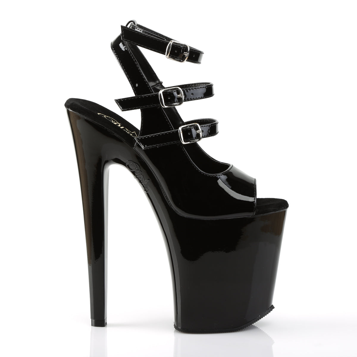 Pleaser Sandalias para mujer XTREME-873 BLK PAT / BLK